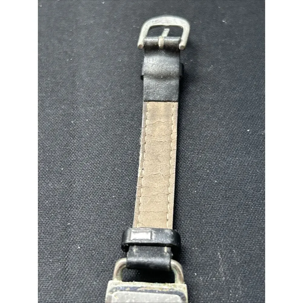 Studio Y Silver Tone Case Black Band Women’s Quartz Watch